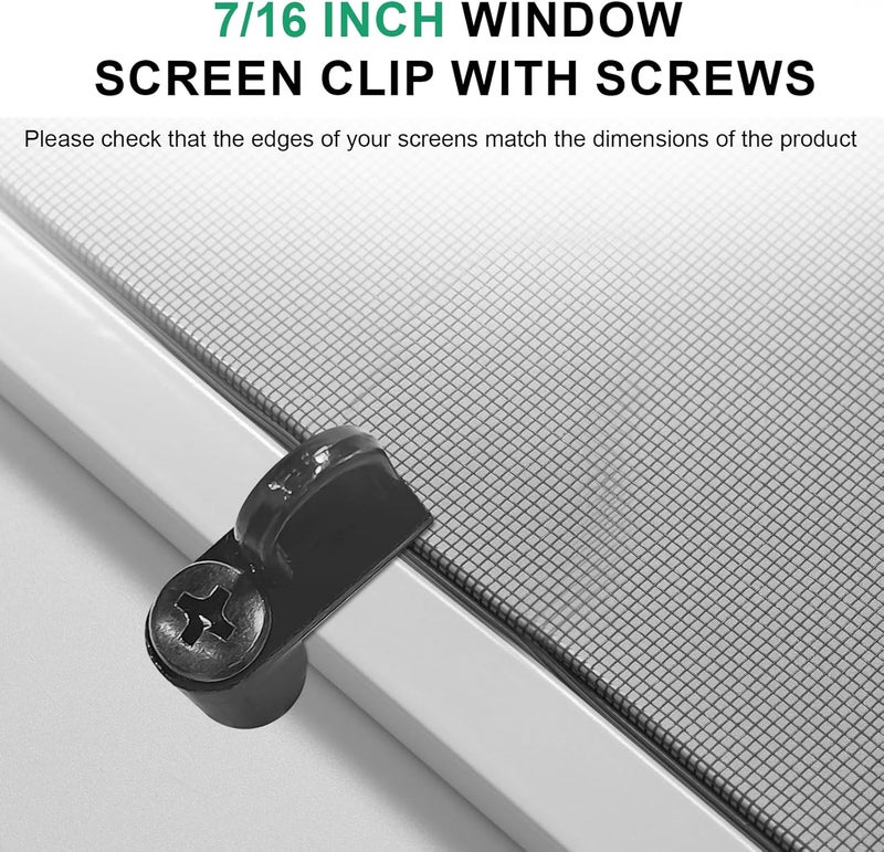 IFERLA 7/16 Inch Screen Door Clips, 12 Pack Window Screen Clip for Storm Panels, Storm Door Glass Retainer Clips, Window Screen Fasteners, Metal Security Hardware Screen Clips to Hold The Screen in Window - Image 3